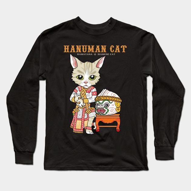 Hanuman Cat Long Sleeve T-Shirt by KewaleeTee